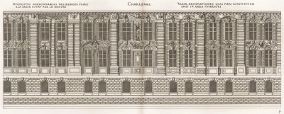 Главный фасад замка Шарлеваль. Androuet du Cerceau. Les plus excellents bâtiments de France. Париж, 1579. Репринт 1870 г.
