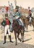 Униформа офицеров королевства Саксония образца 1814 г. Uniformenkunde Рихарда Кнотеля, часть 2, л.23. Ратенау (Германия), 1891