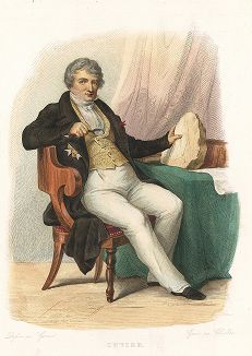 Жорж Леопольд Кювье (1769-1832) - французский натуралист и основатель сравнительной анатомии. Лист из серии Le Plutarque francais..., Париж, 1844-47 гг. 