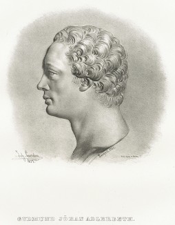 Гудмунд Йоран Адлербет Adlerbeth (21 мая 1751 - 7 октября 1818), барон, писатель и политический деятель. Galleri af Utmarkta Svenska larde Mitterhetsidkare orh Konstnarer. Стокгольм, 1842