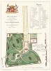 Парк замка Роктуар в департаменте Па-де-Кале. F.Duvillers, Les parcs et jardins, т.I, л.4. Париж, 1871