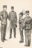Офицеры и солдаты полков Andra и Gota в униформе образца 1894-1900 гг. Svenska arméns munderingar 1680-1905. Стокгольм, 1911