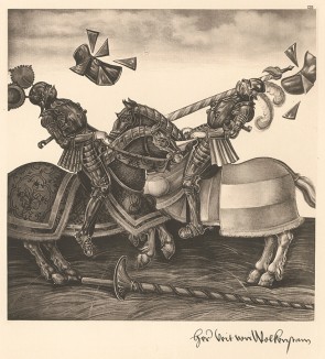 Из Freydal. Des Kaisers Maximilian I. Turniere und Mummereien (Репринт 1882 года. Вена. Лист 133)
