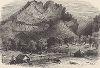 Скалы Сенека-рокс, штат Западная Вирджиния. Лист из издания "Picturesque America", т.I, Нью-Йорк, 1872.