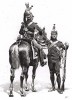 Курсанты кавалерийской школы Сен-Жермен в униформе образца 1806 года (из Types et uniformes. L'armée françáise par Éduard Detaille. Париж. 1889 год)