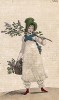 Детская шляпка из зелёного гроденапля, платье и панталончики из белого перкаля. Из первого французского журнала мод эпохи ампир Journal des dames et des modes, Париж, 1813. Модель № 1313