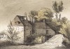 Дом у реки. Гравюра с рисунка знаменитого английского пейзажиста Томаса Гейнсборо из коллекции Дж. Хибберта. A Collection of Prints ...of Tho. Gainsborough, Лондон, 1819. 