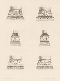 Церковь Святого Якоба в Регенсбурге, капители, часть 3. Die Architectur des Mittelalters in Regensburg..., Нюрнберг, 1834-39 гг. 