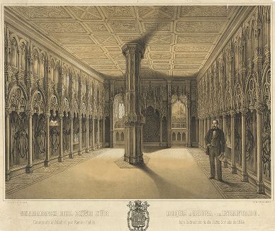 Зал для хранения упряжи испанских герцогов Осуна в Мадриде, Мадрид, ок. 1860 года.
