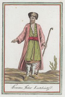 Татарин-качинец. Лист из "Encyclopédie des voyages", Париж, 1796 год