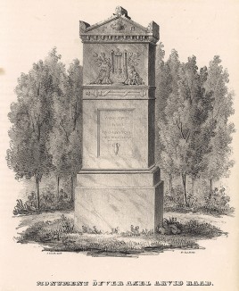 Надгробие Акселя Арвида Рааба. Stockholm forr och NU. Стокгольм, 1837