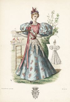 Французская мода из журнала La Mode de Style, выпуск № 10, 1895 год.