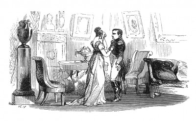 Вечером 30 ноября 1808 г. Наполеон сообщает императрице Жозефине о разводе - во имя интересов Франции. Она не может иметь детей, а стране нужен наследник. Уже 15 декабря протокол развода подписан. Histoire de l’empereur Napoléon, Париж, 1840