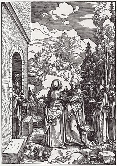Посещение Марией Святой Елизаветы (из Жития Богородицы Альбрехта Дюрера)