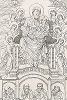 Мадонна на троне - маэста Чимабуэ, написанная для церкви Санта Тринита во Флоренции. Лист из Geschichte der Malerei in Italien... братьев Рипенхаузен, 1810 год. 