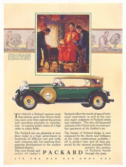 Реклама автомобилей Packard 1920-х годов. 