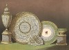 Ажурный паросский фарфор, имитирующий резьбу по слоновой кости. Назван так по внешнему сходству с мрамором с острова Парос. Мануфактура Grainger & Co. Каталог Всемирной выставки в Лондоне 1862 года, т.2, л.185