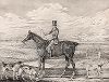 Портрет настоящего британского аристократа - охотника на лис, его породистой и холёной лошади и его гончих. Гравюра по рисунку Генри Алкена.