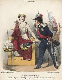 Франция и Луи-Наполеон Бонапарт. Французская сатира из журнала Actualités, выпущенного после государственного переворота  в декабре 1851 года. 