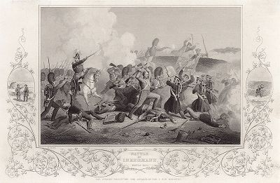 5 ноября 1854 года. Сражение при Инкермане. Генри Тиррелл, The history of the war with Russia. Лондон, 1856