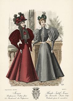 Французская мода из журнала Le Salon de la Mode, выпуск № 4, 1896 год.