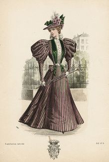 Французская мода из журнала La Mode de Style, выпуск № 11, 1896 год.