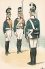 Гренадеры шведской лейб-гвардии в униформе образца 1798-1807 гг. Svenska arméns munderingar 1680-1905. Стокгольм, 1911