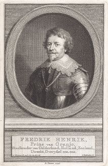 Фредерик-Генрих Оранский (1584--1647) - штатгальтер Нидерландов, главнокомандующий во время войны за независимость. 
