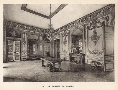 Версаль. Кабинет для совещаний. Фототипия из альбома Le Chateau de Versailles et les Trianons. Париж, 1900-е гг.