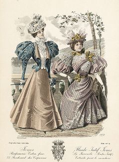 Французская мода из журнала Le Salon de la Mode, выпуск № 21, 1896 год.
