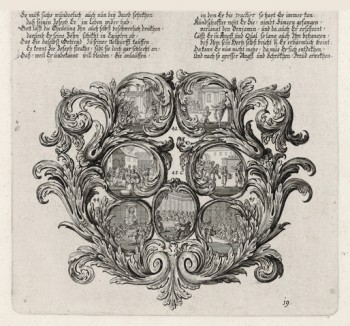 Сцены из жизни Иосифа (из Biblisches Engel- und Kunstwerk -- шедевра германского барокко. Гравировал неподражаемый Иоганн Ульрих Краусс в Аугсбурге в 1700 году)