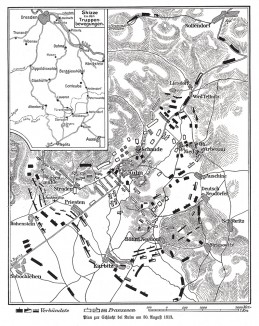 План сражения под Кульмом 30 августа 1813 г. Die Deutschen Befreiungskriege 1806-1815. Берлин, 1901