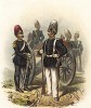 Нижние чины 2-го гвардейского полка полевой артиллерии прусской армии в униформе образца 1870-х гг. Preussens Heer. Берлин, 1876