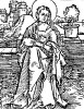 Святая Агнесса Римская. Ганс Бальдунг Грин. Иллюстрация к Hortulus Animae. Издал Martin Flach. Страсбург, 1512