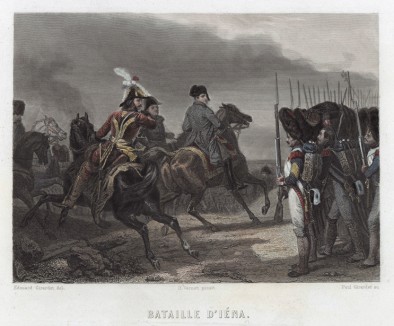 Наполеон приветствует гренадеров перед битвой при Йене