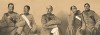Русские солдаты: Ларион Ильин, Никита Гацан, Дорофей Кондауров, Елисей Бохан и Михаил Артамонов, отличившиеся во время бомбардировки Одессы англо-французской эскадрой 10 апреля 1854 года (Русский художественный листок. № 22 за 1854 год)