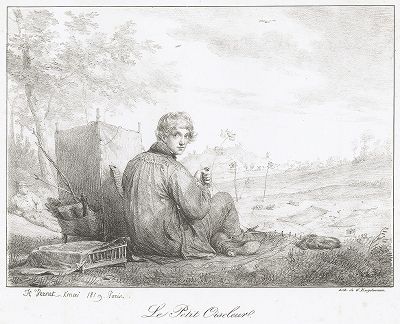 Маленькой птицелов. Литография по рисунку Ораса Верне, 1819 год. 