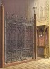 Кованые алтарные врата, украшенные узором флёр-де-лис (изготовленные для женской церкви Святого Августина знаменитой фирмой из Бирмингема Hardman & son) (Каталог Всемирной выставки в Лондоне. 1862 год. Том 1. Лист 75)