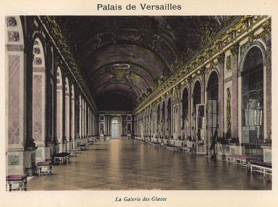 Зеркальный зал Версальского дворца. Из альбома фотогравюр Versailles et Trianons. Париж, 1910-е гг.