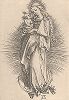 Мадонна на полумесяце. Гравюра Альбрехта Дюрера, выполненная в 1498 году (Репринт 1928 года. Лейпциг)