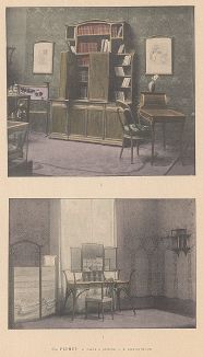 Ш. Плюман. Библиотека. Туалетный столик. Art Decoratif - documents d'atelier. Париж, 1900-е годы
