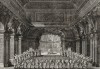 Ангелы поют в Иерусалимском храме (из Biblisches Engel- und Kunstwerk -- шедевра германского барокко. Гравировал неподражаемый Иоганн Ульрих Краусс в Аугсбурге в 1694 году)