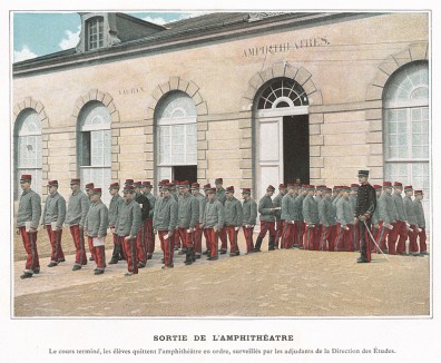 Курсанты военной академии Сен-Сир. L'Album militaire. Livraison №13. École spéciale militaire de Saint-Cyr. Service interieur. Париж, 1890