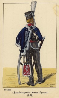 1808 г. Парадная форма офицера 1-го бранденбургского гусарского полка прусской армии. Коллекция Роберта фон Арнольди. Германия, 1911-29