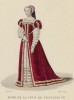 Дама при дворе Франциска I, короля Франции (из Galerie française de femmes célèbres... Париж. 1841 год)