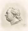 Йохан Тобиас Сергел (28 августа 1740 - 26 февраля 1814), скульптор, живописец, рисовальщик и рыцарь ордена Васы. Galleri af Utmarkta Svenska larde Mitterhetsidkare orh Konstnarer. Стокгольм, 1842