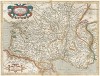Карта Аквитании. Aquitania australis Regnu Arelatense cum confiniis. Составил Герхард Меркатор. Амстердам, 1613 