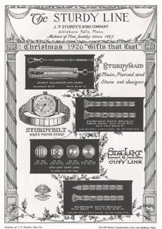 Реклама ювелирных изделий от J.F. Sturdy`s Sons. 