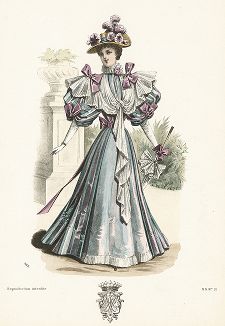 Французская мода из журнала La Mode de Style, выпуск № 21, 1895 год.
