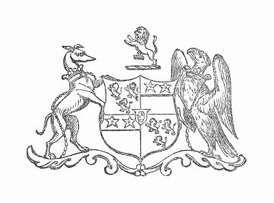 Фамильный герб Сэра Генри, четвёртого баронета Сент--Джона Милдмей (1787 -- 1848) (The Illustrated London News №299 от 22/01/1848 г.)